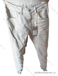 Kalhoty rifle jeans dlouhé dámské (S-M-L-XL) ITALSKÁ MÓDA IMP23J12265-3