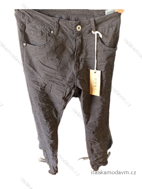 Kalhoty rifle jeans dlouhé dámské (S-M-L-XL) ITALSKÁ MÓDA IMP23008