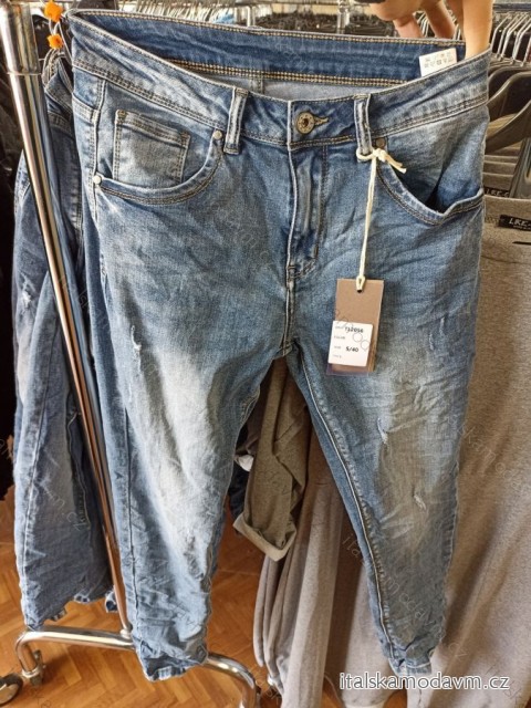 Kalhoty rifle jeans dlouhé dámské (S-M-L-XL) ITALSKÁ MÓDA IMP23TL2056