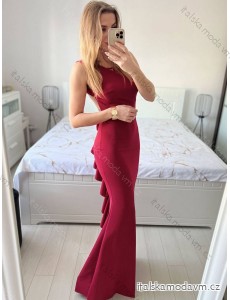 Šaty dlouhé letní elegantní bez rukávu dámské (S/M ONE SIZE) ITALSKÁ MÓDA IMPBB232L9618/DU