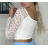 Top croptop dlouhý rukáv dámský (S/M ONE SIZE) ITALSKÁ MÓDA IMPBB24C32063