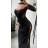 Šaty dlouhé společenské dlouhý rukáv dámské (S/M ONE SIZE) ITALSKÁ MÓDA IMPMD2431361