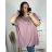 Tunika s přívěškem krátký rukáv dámská nadrozměr (6XL/7XL ONE SIZE) ITALSKÁ MÓDA IMBM24017/DUR 6XL/7XL modrá královská
