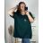 Tunika s přívěškem krátký rukáv dámská nadrozměr (6XL/7XL ONE SIZE) ITALSKÁ MÓDA IMBM24017/DUR 6XL/7XL modrá královská