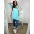 Tunika košilová s páskem dlouhý rukáv dámská nadrozměr (2XL/3XL ONE SIZE) ITALSKá MóDA IM424LEJLA