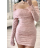Šaty elegantný carmen dlhý rukáv dlhé dámske (S/M ONE SIZE) TALIANSKA MÓDA IMPBB24B24674