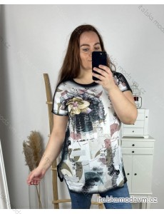 Tunika krátký rukáv dámské nadrozměrné (¨2XL/3XL/4XL ONE SIZE) TURECKÁ MODA TM923TUNIKABA