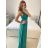 Šaty elegantní dlouhé na ramínka dámské (S/M ONE SIZE) ITALSKÁ MÓDA IMPSH23658L/DU S/M královská modrá