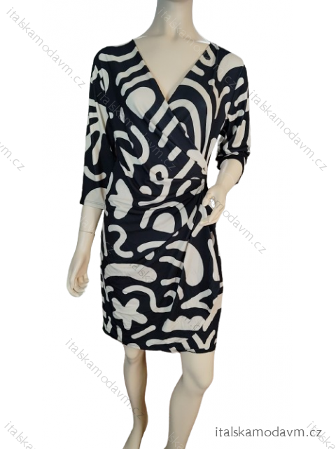 Šaty elegantní dlouhý rukáv icecool dámské (S/M ONE SIZE) ITALSKÁ MODA IMM23M284-4/DU