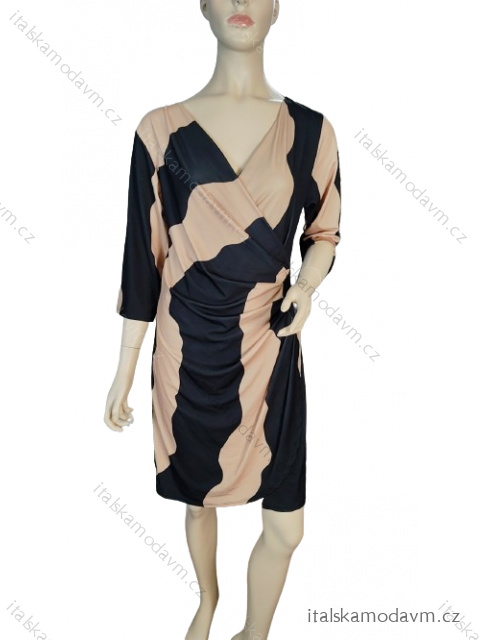 Šaty elegantní dlouhý rukáv icecool dámské (S/M ONE SIZE) ITALSKÁ MODA IMM23M284-7/DU