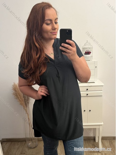 Tunika dlouhý rukáv nadro změrdámská (XL/2XL/3XL/4XL ONE SIZE) ITALSKá MODA IM323MEGAN