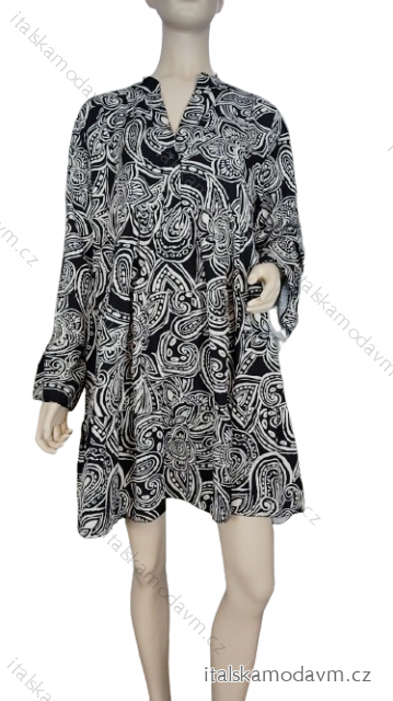 Šaty oversize letní dlouhý rukáv dámské (M/L/XL ONE SIZE) ITALSKÁ MÓDA IMWBB232668-3/DU