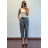 Kalhoty s páskem  dlouhé dámská (S/M ONE SIZE) ITALSKÁ MÓDA IMPDY24LS20768