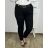Kalhoty dlouhé s páskem dámské nadrozměr (XL/2XL/3XL ONE SIZE) ITALSKÁ MÓDA IMWCP24BELLA/DR 2XL/3XL Černá