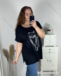 Tunika tričko krátký rukáv dámská (4XL/5XL/6XL ONE SIZE) MODA ITALY TML24NOVA-3/DR