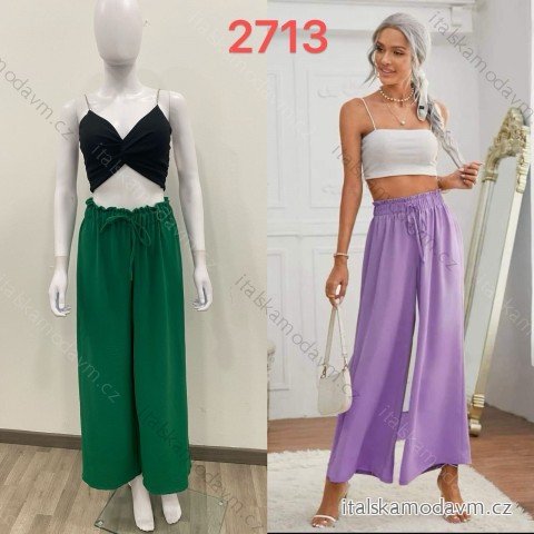 Kalhoty dlouhé letní dámské (S/M ONE SIZE) ITALSKá MODA IM424177