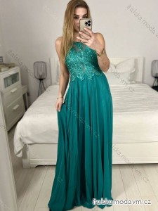 Šaty elegantní společenské dlouhé na ramínka dámské (S/M ONE SIZE) ITALSKá MóDA IMM2218806/DU