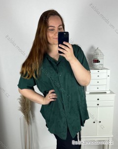 Košeľa krátký rukáv dámska nadrozmer (3XL/4XL ONE SIZE) TALIANSKA MÓDA IMWQ24087/DUR