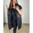 Vesta dlouhá s kapucí dámská nadrozměr (2XL/3XL ONE SIZE) ITALSKÁ MÓDA IM423LOVENA/DU