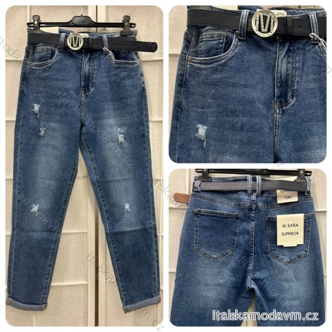 Rifle jeans dlhé dámske (M-3XL) M.SARA MSR24M399-4