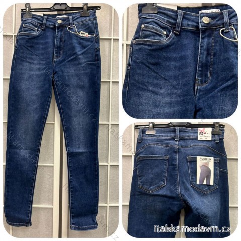 Rifle jeans PUSH-UP dlouhé dámské (29-36)  M.SARA MSR24MS3802-2/DUR