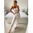 Kalhoty harémky letní dlouhé dámské (S/M ONE SIZE) ITALSKÁ MÓDA IMM239535UN/DU S/M modrá