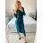 Šaty dlouhé dlouhý rukáv dámská (S/M ONE SIZE) ITALSKÁ MÓDA IMM23M2103/DU -   Černá -   S/M