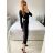 Šaty dlouhé dlouhý rukáv dámská (S/M ONE SIZE) ITALSKÁ MÓDA IMM23M2103/DU -   Černá -   S/M