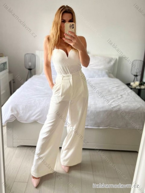 Kalhoty dlouhé elegantní dámské (S/M-M/L) ITALSKÁ MÓDA IMPLP2352001012/DU