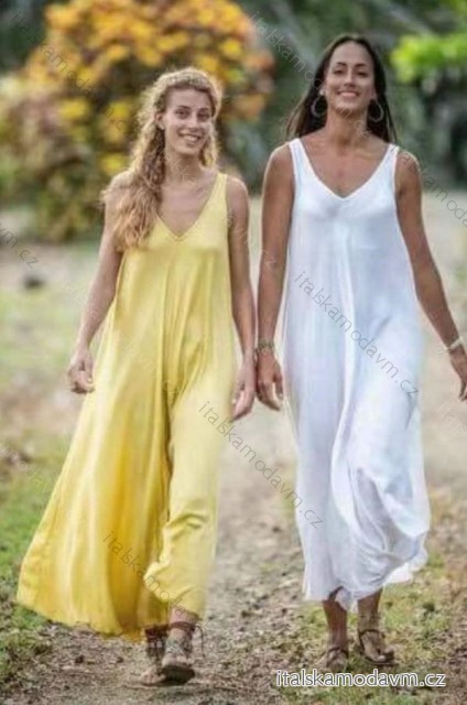 Šaty dlouhé letní na ramínka dámské (S/M/L ONE SIZE) ITALSKÁ MÓDA IMWCA24SARA