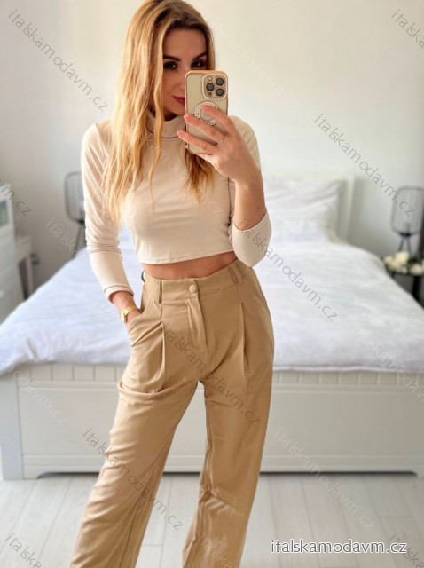 Croptop dlouhý rukáv dámský (S/M ONE SIZE) ITALSKÁ MÓDA IMPLP2326064055