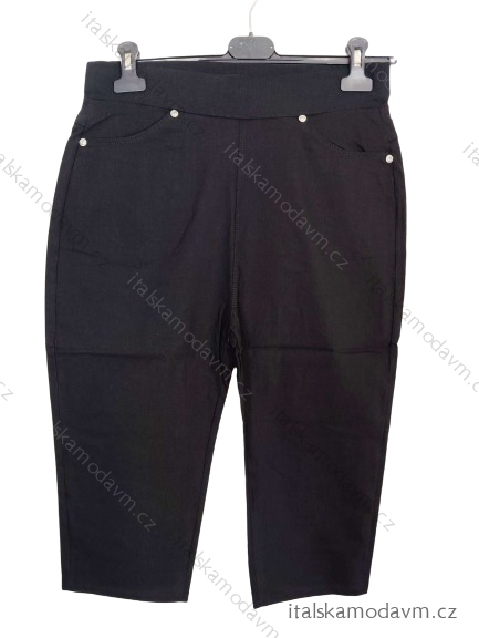 Legíny 3/4 strečové krátke nadrozměrné dámske (L-5XL) SAL SMILING SAL24SZ-74/DU -   čierna
 -   L/XL