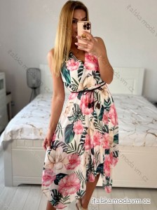 Šaty dlouhé elegantní šifonové bez rukávu dámské (S/M ONE SIZE) ITALSKÁ MÓDA IM424JULIE-3/DU