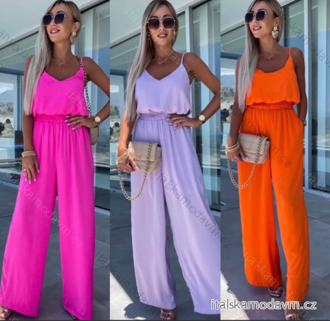 Souprava letní kalhoty a top na ramínka dámská (S/M ONE SIZE) ITALSKÁ MÓDA IMPLP2492500095