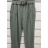 Kalhoty dlouhé letní s páskem dámské (S/M ONE SIZE) ITALSKÁ MÓDA IMPSH242310