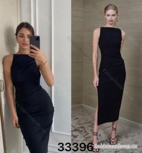 Šaty elegantní bez rukávu dámské (S/M ONE SIZE) ITALSKÁ MÓDA IMM24M33396