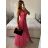Šaty tilové elegantní bez rukávů dámské (S/M ONE SIZE) ITALSKÁ MÓDA IMM22Q52235A/UL S/M starorůžová
