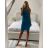 Šaty pouzdrové společenské elegantní bez rukávů dámské (S-XL) ITALSKÁ MÓDA IMM22Q51239-16/DUR tmavě mintová S