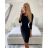 Šaty elegantní pouzdrové 3/4 rukáv dámské (S-XL) ITALSKÁ MÓDA IMM23M23121-1/DU Černá S