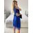 Šaty elegantní společenské krátký rukáv dámské (S/M/L/XL ONE SIZE) ITALSKÁ MÓDA IMPSH2335891V/DUR S/M/L starorůžová