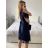 Šaty elegantní společenské krátký rukáv dámské (S/M/L/XL ONE SIZE) ITALSKÁ MÓDA IMPSH2335891V/DUR S/M/L starorůžová