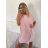 Šaty volnočasové oversize krátký rukáv dámské nadrozměr (XL/2XL/3XL ONE SIZE) ITALSKá MODA IM723MUSE