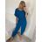 Souprava letní oversize tunika a kalhoty dámská (S/M/L ONE SIZE) ITALSKÁ MÓDA IMD24033