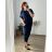 Souprava letní oversize tunika a kalhoty dámská (S/M/L ONE SIZE) ITALSKÁ MÓDA IMD24033