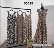 Šaty dlouhé elegantní bez rukávu dámské (S/M/L ONE SIZE) ITALSKÁ MÓDA IMM24M55629L