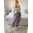 Kalhoty harémky letní dlouhé dámské (S/M ONE SIZE) ITALSKÁ MÓDA IMM239535UNVZ-3/DU S/M Černá
