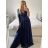 Šaty dlouhé elegantní společenské bez rukávu dámské (S/M ONE SIZE) ITALSKÁ MÓDA IMPBB2480872bl
