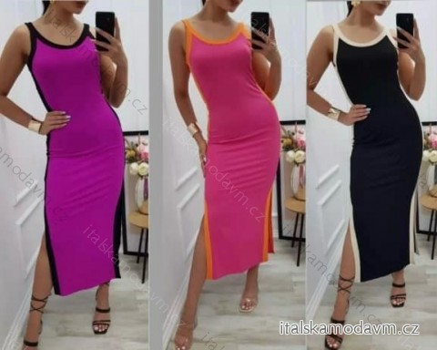 Šaty letní na ramínka dámské (S/M/L ONE SIZE) ITALSKÁ MÓDA IMM24M55365