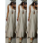 Šaty dlouhé letní  bez rukávu dámské (S/M/L ONE SIZE) ITALSKÁ MÓDA IMM24M55629/DU -   zelená khaki -   M/L