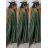Šaty dlouhé letní  bez rukávu dámské (S/M/L ONE SIZE) ITALSKÁ MÓDA IMM24M55629/DU -   zelená khaki -   M/L